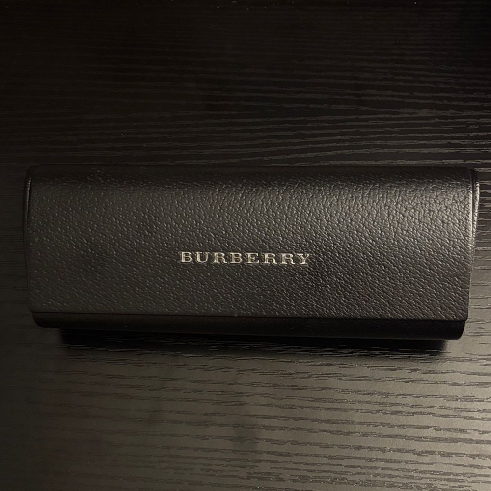 Burberry Black Leather Glasses Case